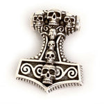 SILBER ANHÄNGER „THOR’S HAMMER TOTENKÖPFE“ - REDANDWHITESTORE