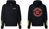 HOODIE FLAMES „SUPPORT 81 SAARBRUECKEN“ - REDANDWHITESTORE
