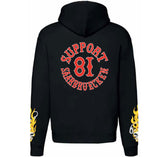 HOODIE FLAMES „SUPPORT 81 SAARBRUECKEN“ - REDANDWHITESTORE