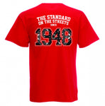 T-SHIRT „WORLDWIDE-SINCE 1948“ ROT - REDANDWHITESTORE