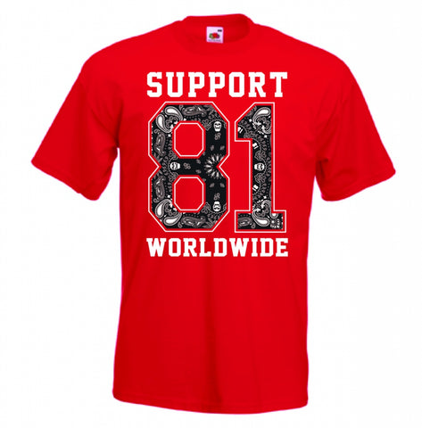 T-SHIRT „WORLDWIDE-SINCE 1948“ ROT - REDANDWHITESTORE