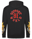 HOODIE „SUPPORT 81 WORLD“ - REDANDWHITESTORE