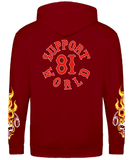HOODIE „SUPPORT 81 WORLD“ - REDANDWHITESTORE