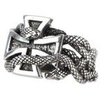 SILBER RING „EISERNES KREUZ SCHLANGE“ - REDANDWHITESTORE